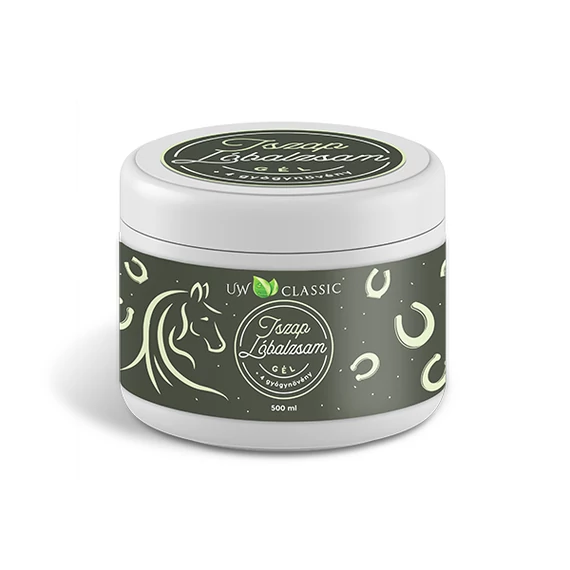 U&W lóbalzsam gél 500ml iszap kivonattal+4gyógynövénnyel