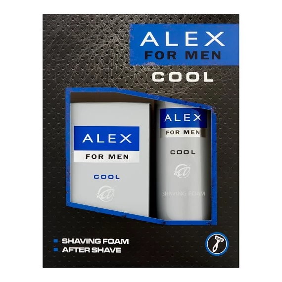 Alex For Men ajándékcsomag (After shave-borotvahab) Cool
