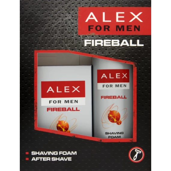 Alex For Men ajándékcsomag (After shave-borotvahab) Fireball