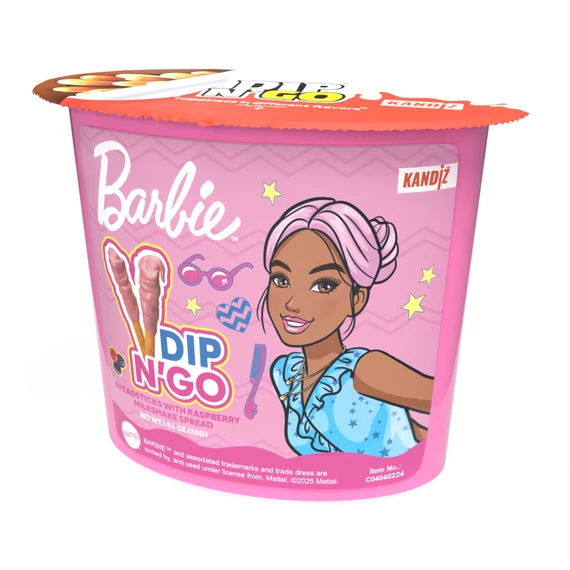 Barbie Dip N' Go Málnás tejturmixkrém és ropogós pálcikák 55g