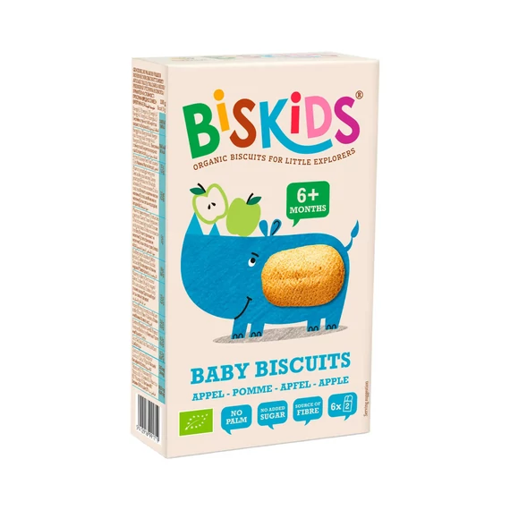 Biskids Baby Biscuits biokeksz 120g Almás keksz gyerekeknek 6 hónapos kortól