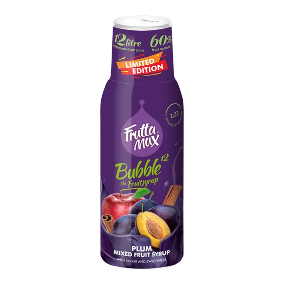 Frutta Max Bubble12 gyümölcsszörp 500ml Alma-Szilva-Fahéj (Limitált)+DRS