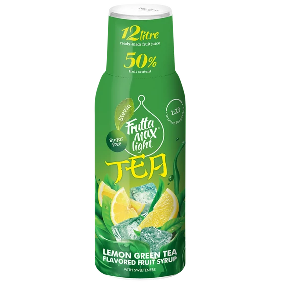 Frutta Max Bubble12 gyümölcsszörp 500ml Light Citromos Zöld Tea +DRS