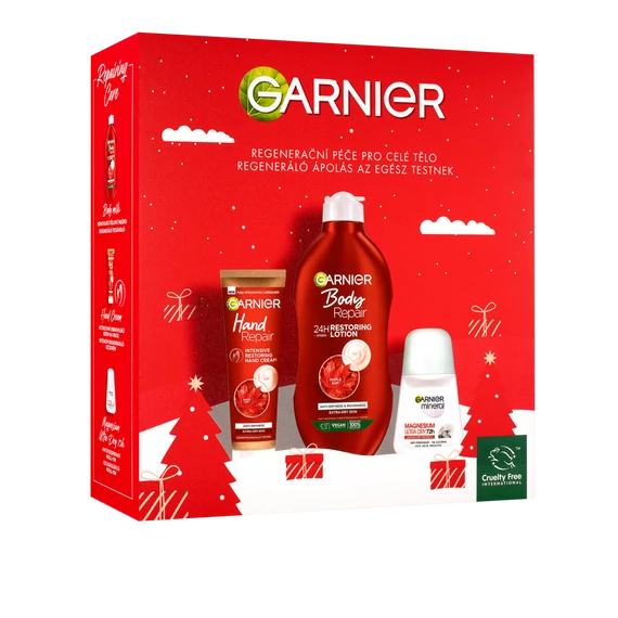 Garnier Body Box ajándékcsomag (Roll on 50ml+Testápoló 400ml+Kékrém 100ml)