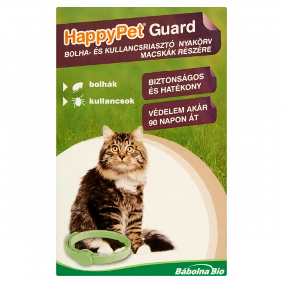 HappyPet Guard Bolha és kullancsriasztó nyakörv macskáknak