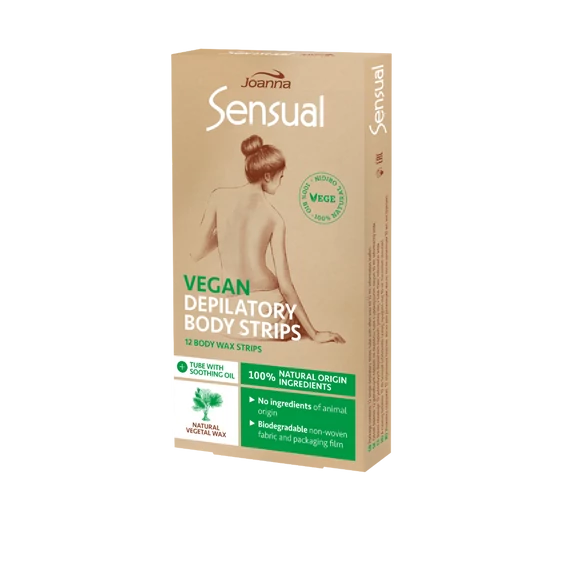 Joanna Sensual Vegán szőrtelenítő szalagok a test szőrtelenítéséhez
