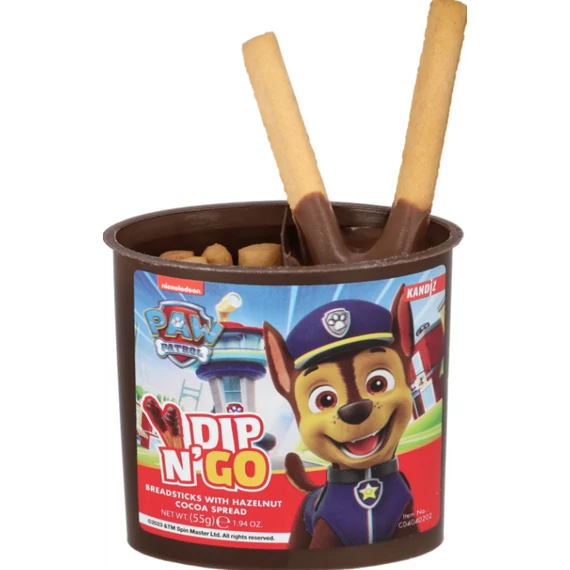 Mancs őrjárat Dip'n go kakaós mogyorókrém és ropogós pálcikák 55gr