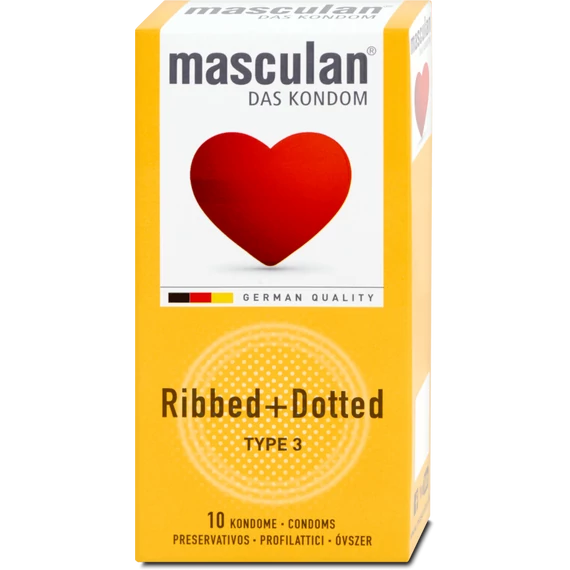 Masculan óvszer 10db-os Ribbed+Dotted