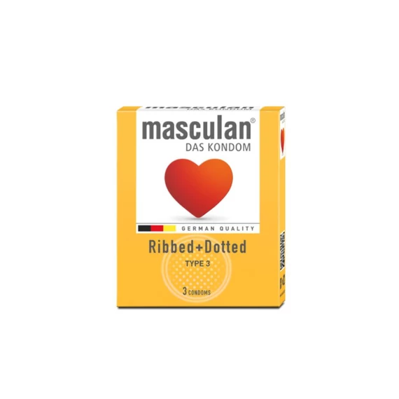 Masculan óvszer 3db-os Ribbed+Dottod