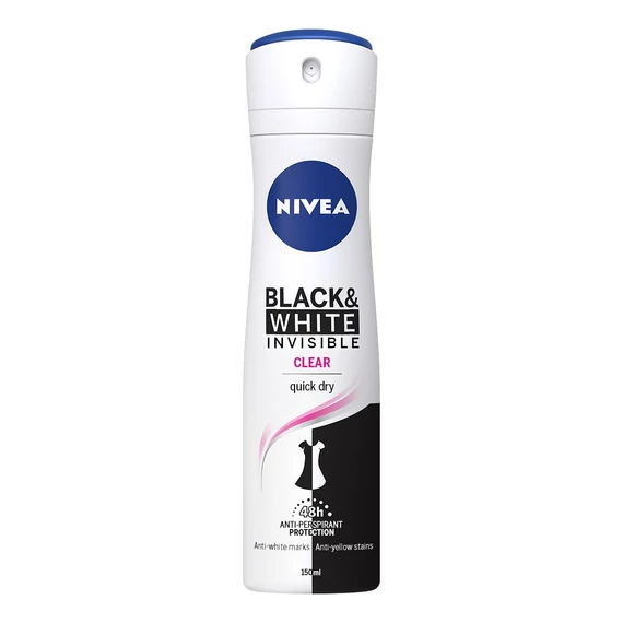 Nivea dezodor 150ml Invisible Black&White Clear