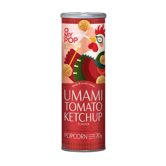 OMYPOP popcorn 70g Umami ketchup ízű-Umami tomato ketchup 