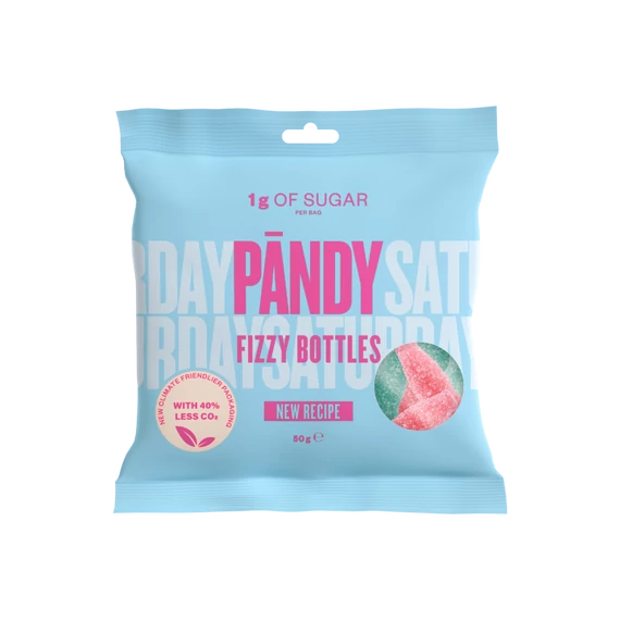 PANDY Gumicukor 50g Fizzy Bottles (1g Cukor a zacskóban)