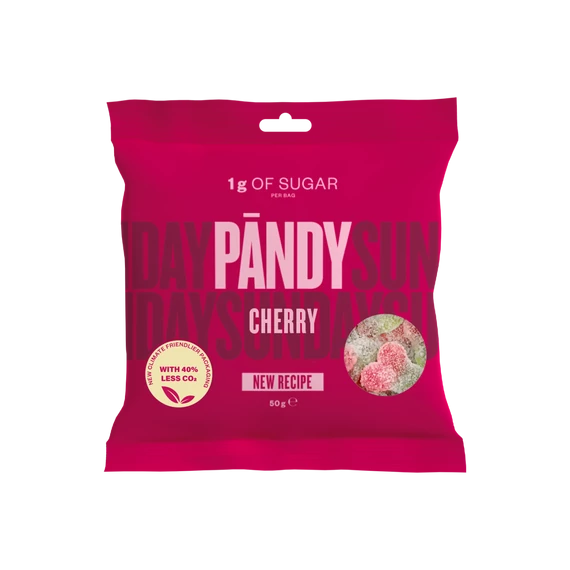 PANDY Gumicukor 50g Cherry (1g Cukor a zacskóban)