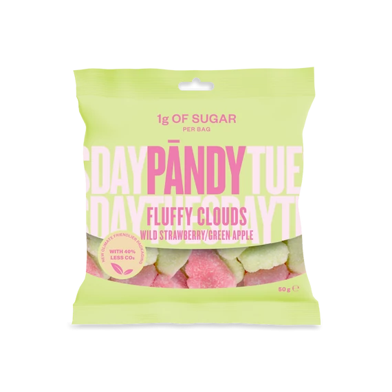 PANDY Gumicukor 50g Fluffy Clouds (1g Cukor a zacskóban)