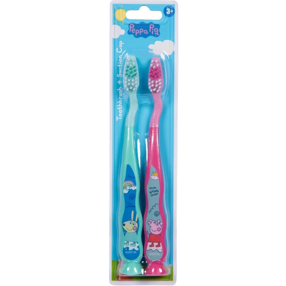 Peppa Malac gyermek fogkefe 2db-os tapadókoronggal