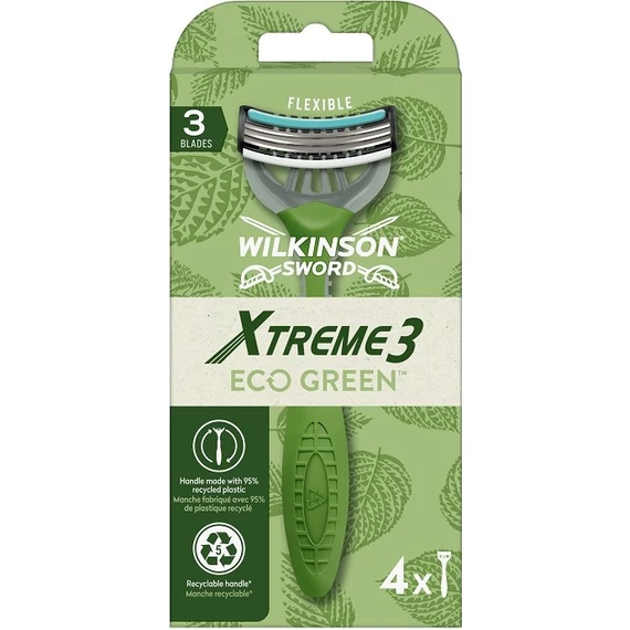 Wilkinson Extreme3 ECO Green Sensitive 4db-os férfi eldobható borotva